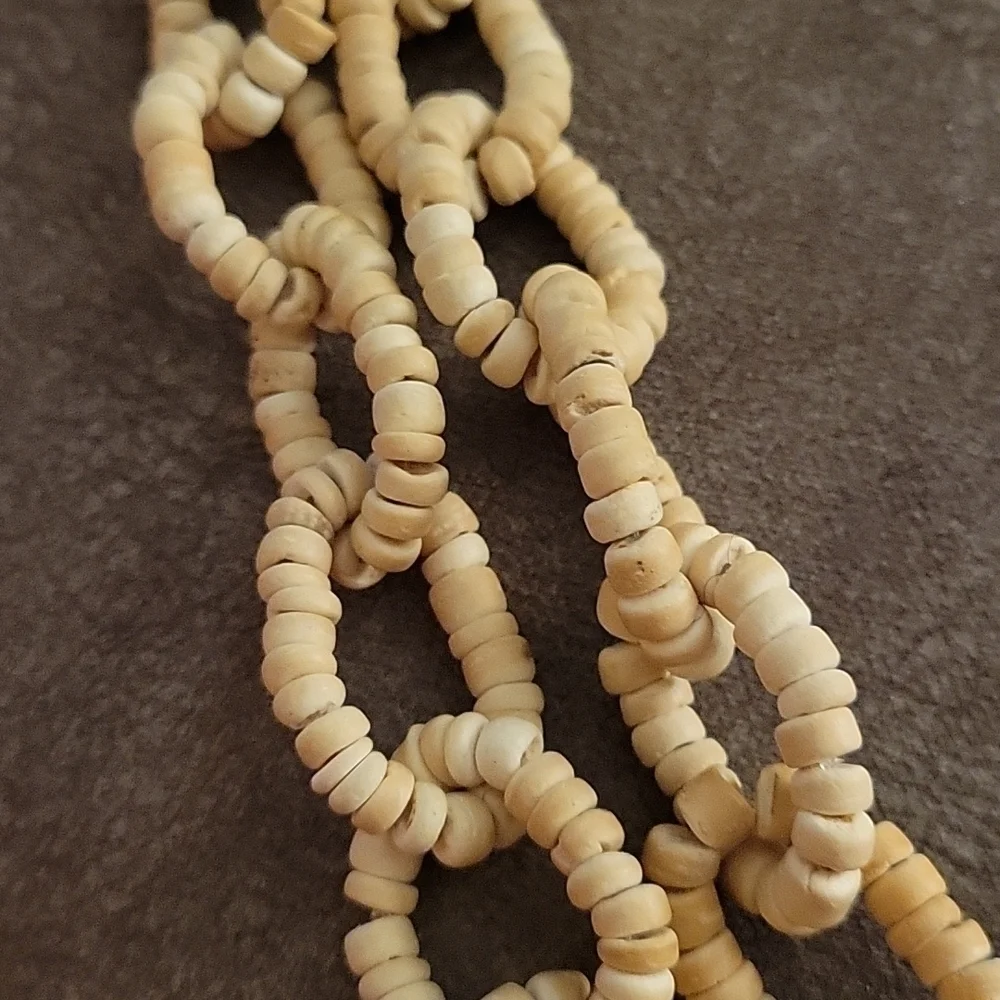 Chunky Horn Bead Oval Link Long Infinity Unisex Festival Necklace